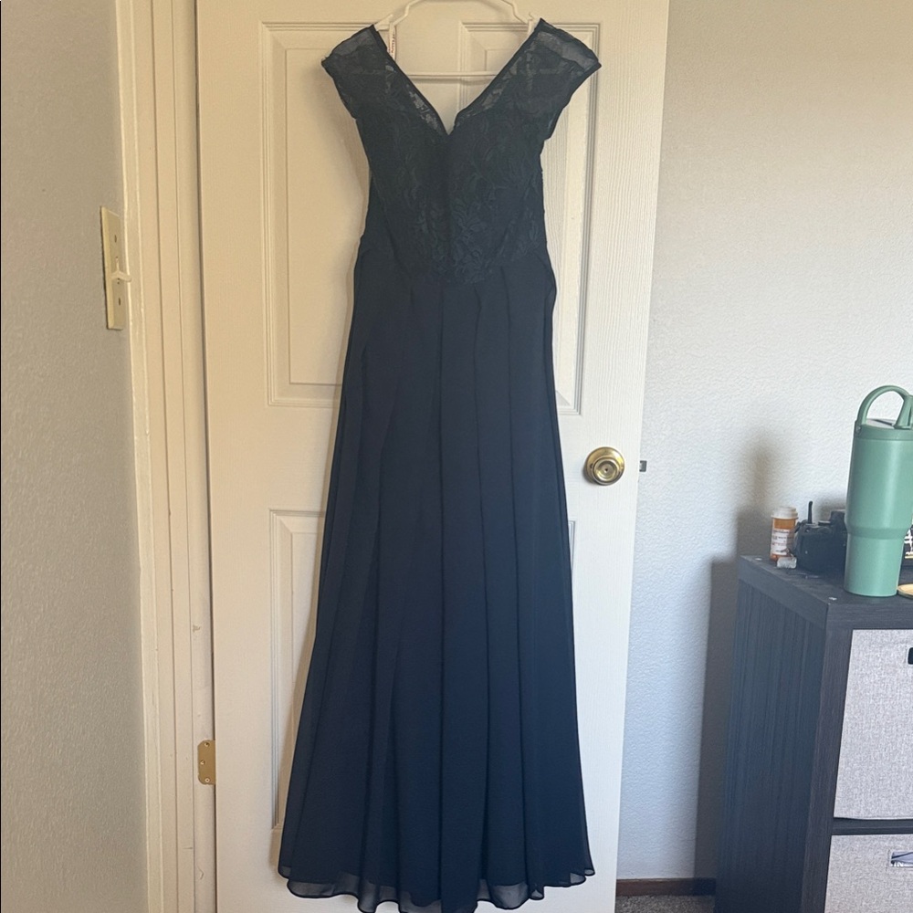 JJs House Navy Blue Lace Maxi Dress
